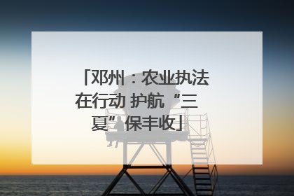 邓州：农业执法在行动 护航“三夏”保丰收