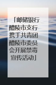 邮储银行醴陵市支行携手共青团醴陵市委员会开展禁毒宣传活动