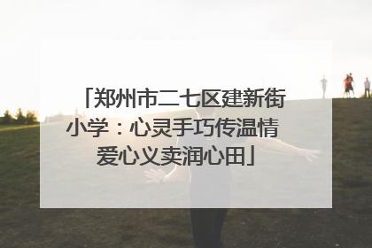 郑州市二七区建新街小学：心灵手巧传温情 爱心义卖润心田