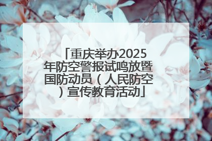 重庆举办2025年防空警报试鸣放暨国防动员（人民防空）宣传教育活动