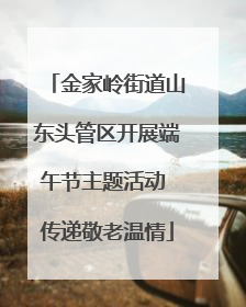 金家岭街道山东头管区开展端午节主题活动 传递敬老温情