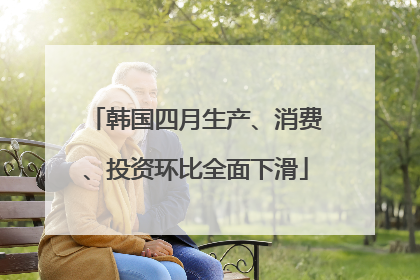 韩国四月生产、消费、投资环比全面下滑