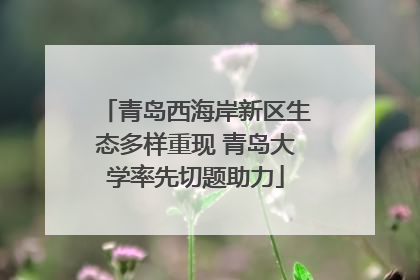 青岛西海岸新区生态多样重现 青岛大学率先切题助力
