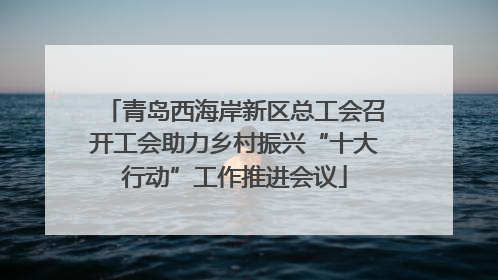 青岛西海岸新区总工会召开工会助力乡村振兴“十大行动”工作推进会议