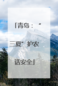青岛：“三夏”护农话安全