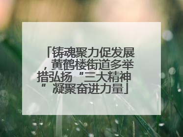 铸魂聚力促发展，黄鹤楼街道多举措弘扬“三大精神”凝聚奋进力量