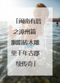 闽南有厝之漳州篇 胭脂砖木雕里千年古郡续传奇