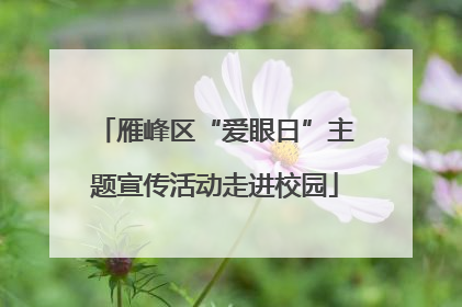 雁峰区“爱眼日”主题宣传活动走进校园