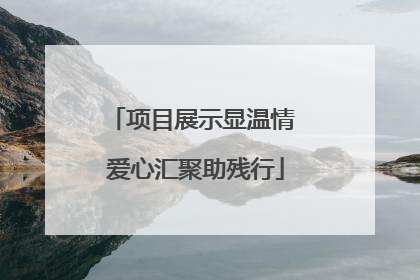 项目展示显温情 爱心汇聚助残行