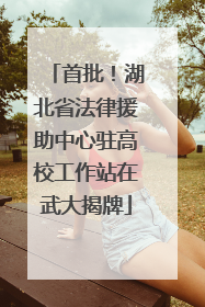 首批！湖北省法律援助中心驻高校工作站在武大揭牌