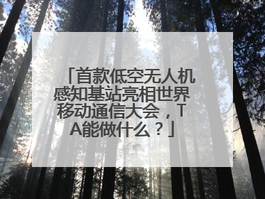 首款低空无人机感知基站亮相世界移动通信大会，TA能做什么？