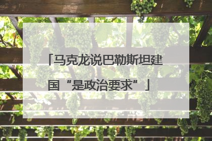 马克龙说巴勒斯坦建国“是政治要求”