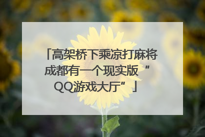 高架桥下乘凉打麻将 成都有一个现实版“QQ游戏大厅”
