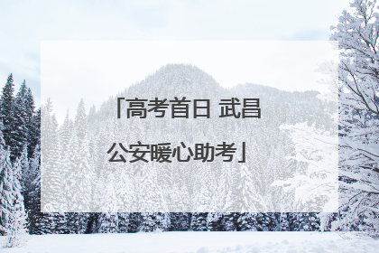 高考首日 武昌公安暖心助考
