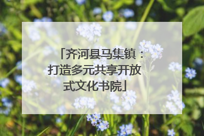 齐河县马集镇：打造多元共享开放式文化书院