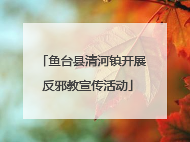 鱼台县清河镇开展反邪教宣传活动