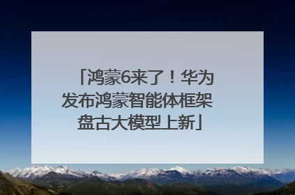 鸿蒙6来了！华为发布鸿蒙智能体框架 盘古大模型上新