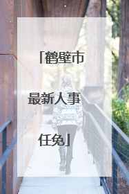 鹤壁市最新人事任免