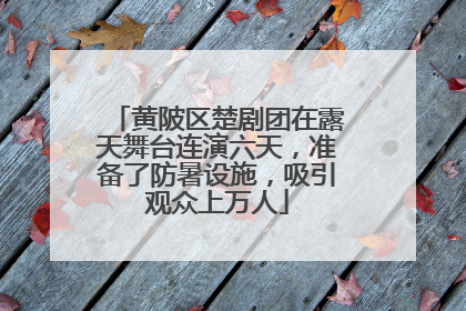 黄陂区楚剧团在露天舞台连演六天，准备了防暑设施，吸引观众上万人
