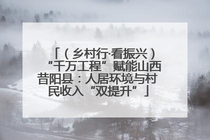 （乡村行·看振兴）“千万工程”赋能山西昔阳县：人居环境与村民收入“双提升”