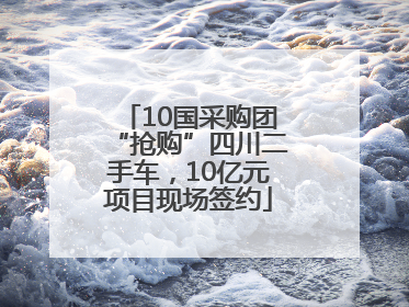 10国采购团“抢购”四川二手车，10亿元项目现场签约