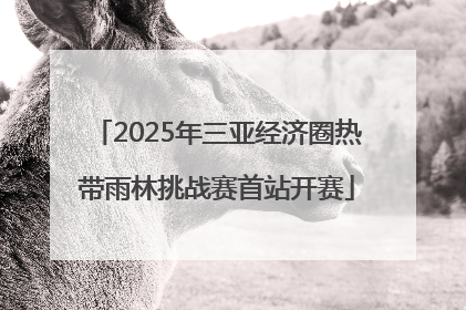 2025年三亚经济圈热带雨林挑战赛首站开赛