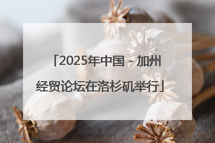 2025年中国－加州经贸论坛在洛杉矶举行