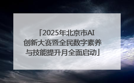 2025年北京市AI创新大赛暨全民数字素养与技能提升月全面启动