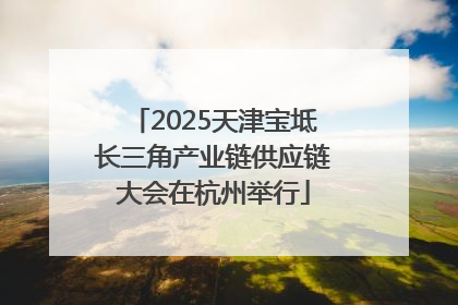 2025天津宝坻长三角产业链供应链大会在杭州举行