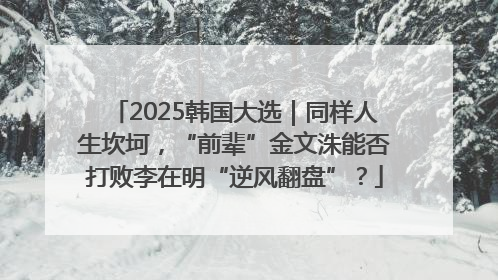 2025韩国大选｜同样人生坎坷，“前辈”金文洙能否打败李在明“逆风翻盘”？
