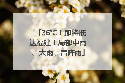 36℃！即将抵达福建！局部中雨、大雨、雷阵雨