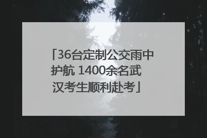 36台定制公交雨中护航 1400余名武汉考生顺利赴考
