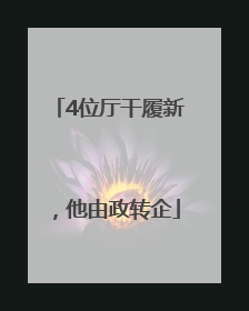 4位厅干履新，他由政转企