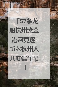 57条龙船杭州紫金港河竞逐 新老杭州人共度端午节