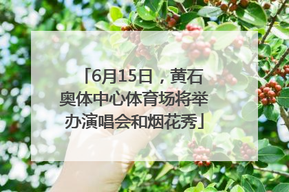 6月15日，黄石奥体中心体育场将举办演唱会和烟花秀