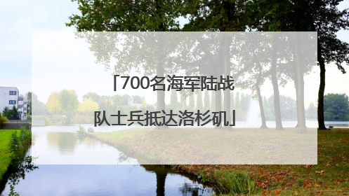 700名海军陆战队士兵抵达洛杉矶
