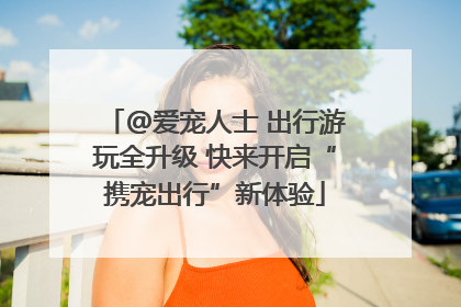 @爱宠人士 出行游玩全升级 快来开启“携宠出行”新体验
