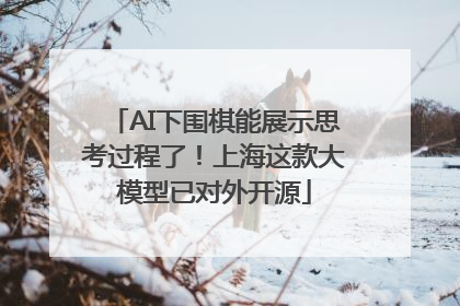 AI下围棋能展示思考过程了！上海这款大模型已对外开源